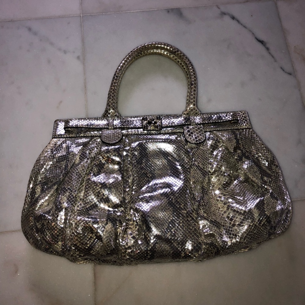 Zagliani Python Roccia Bag